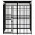 Outdoor Dog Kennel with Roof Steel 3.69 m²