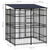 Outdoor Dog Kennel with Roof Steel 3.69 m²