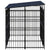 Outdoor Dog Kennel with Roof Steel 5.53 m²