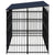 Outdoor Dog Kennel with Roof Steel 7.37 m²