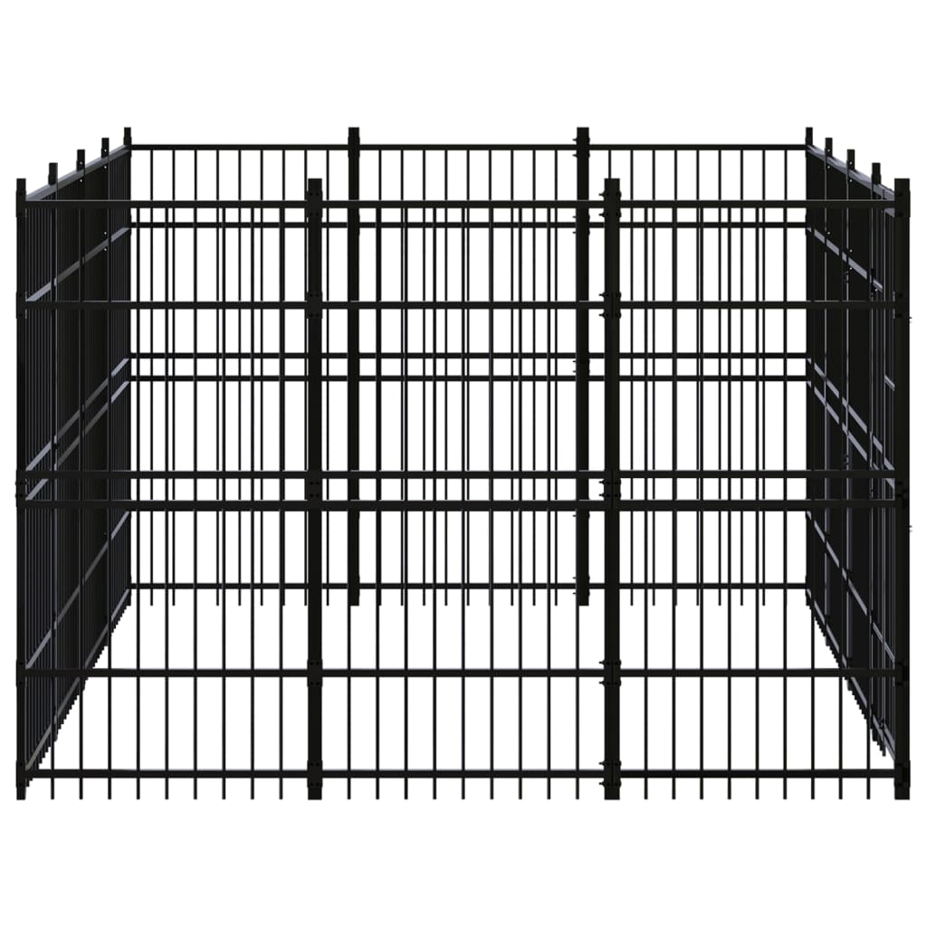 Outdoor Dog Kennel Steel 11.06 m²