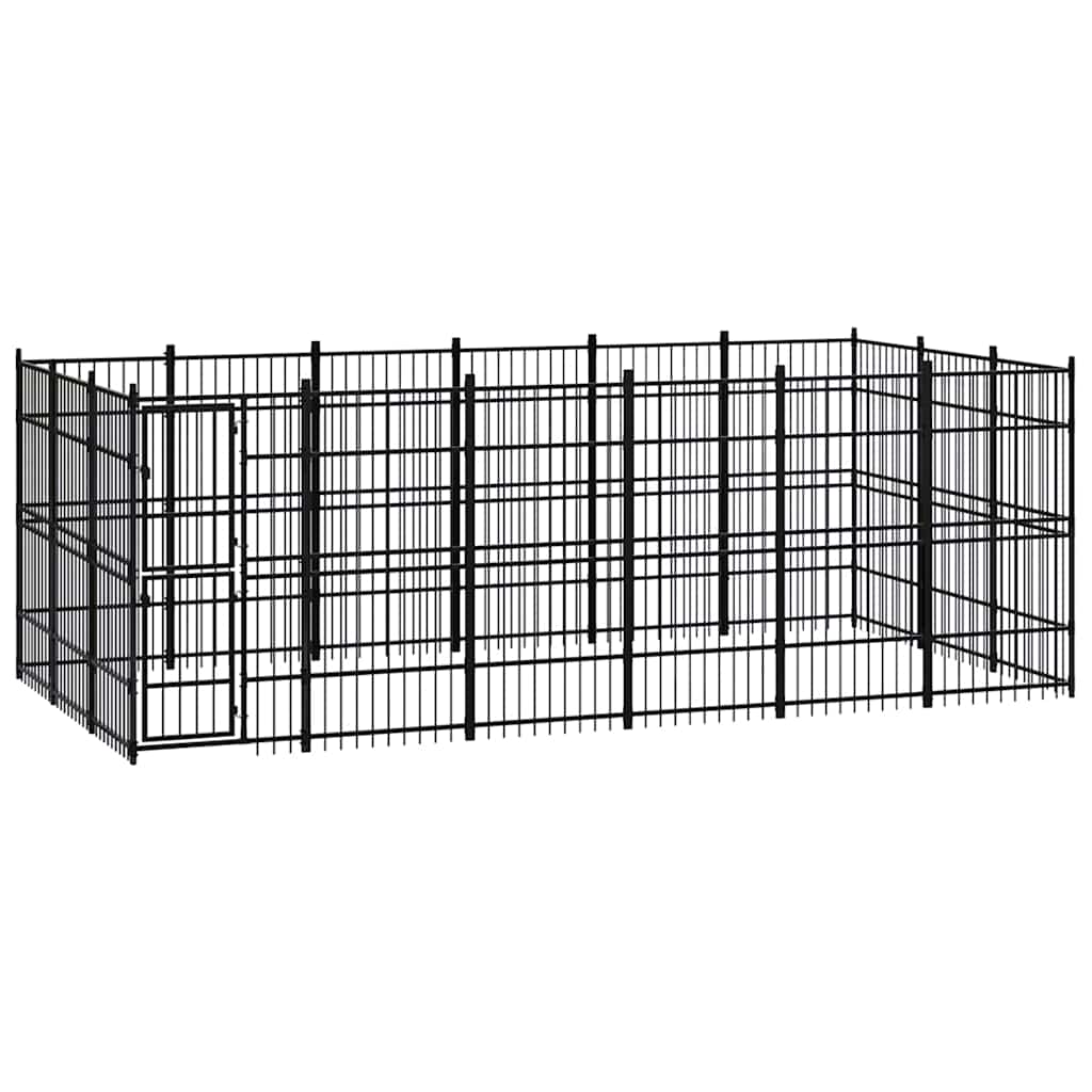 Outdoor Dog Kennel Steel 16,59 m²