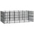 Outdoor Dog Kennel Steel 16.59 m²