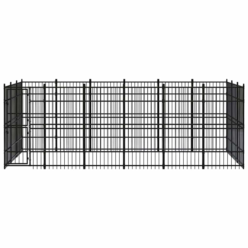 Outdoor Dog Kennel Steel 16,59 m²