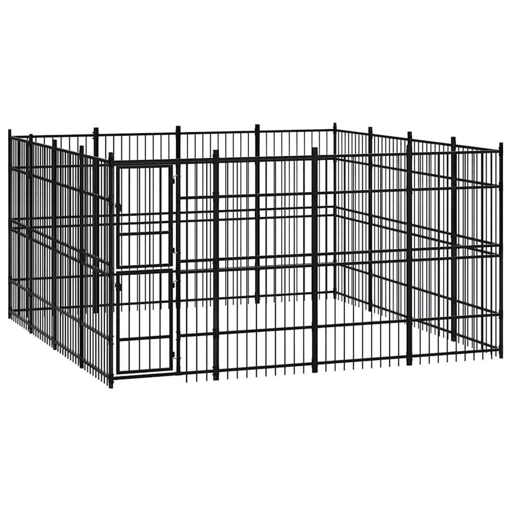 Outdoor Dog Kennel Steel 14,75 m²