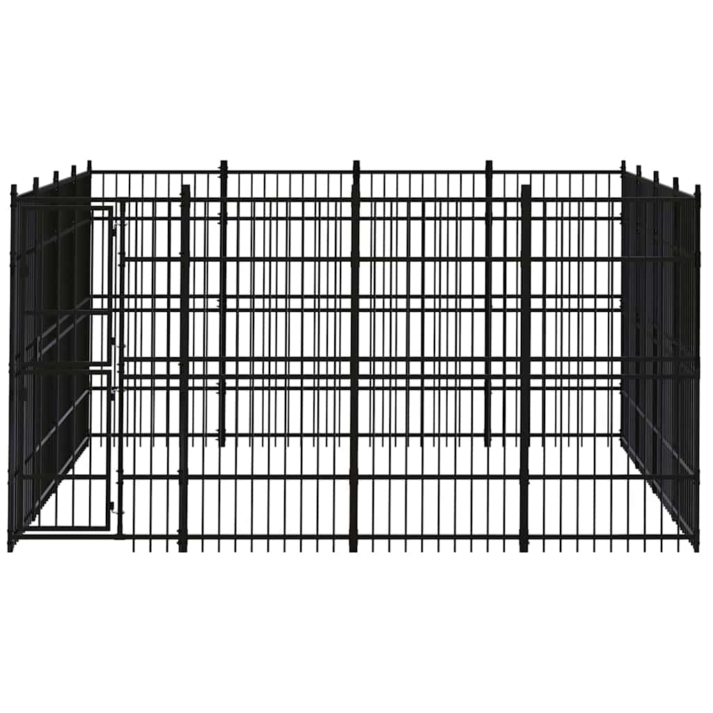 Outdoor Dog Kennel Steel 14,75 m²