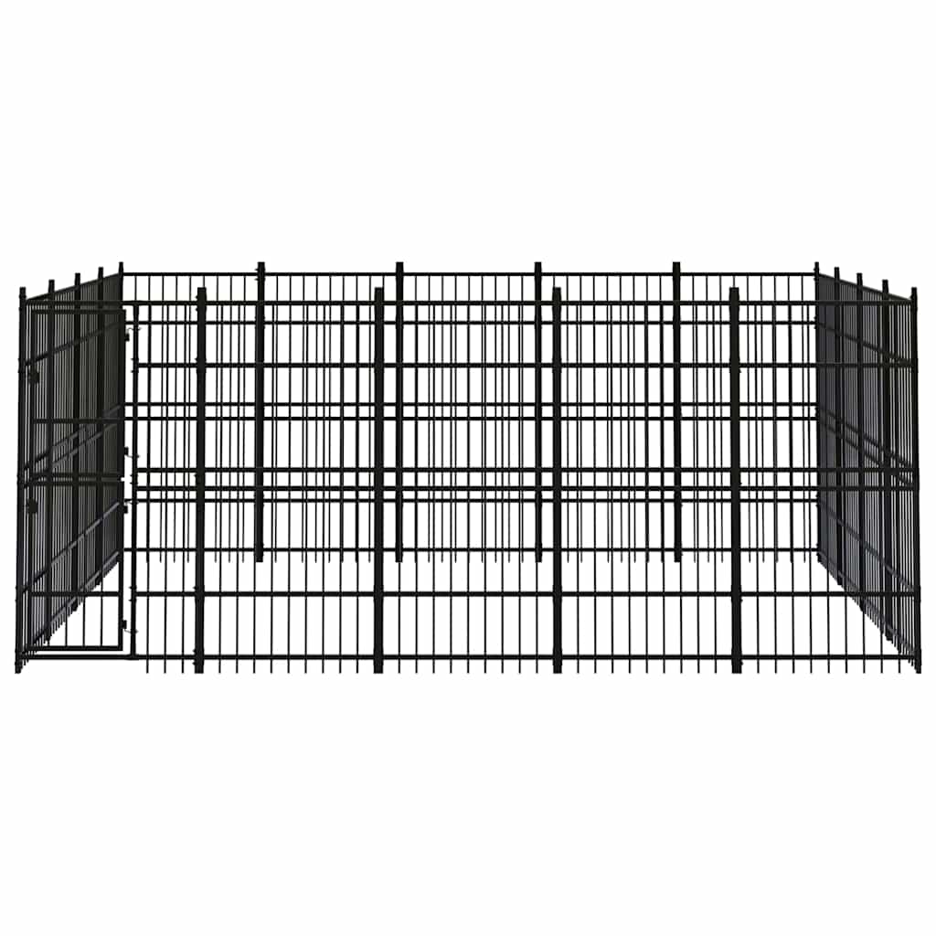Outdoor Dog Kennel Steel 18,43 m²