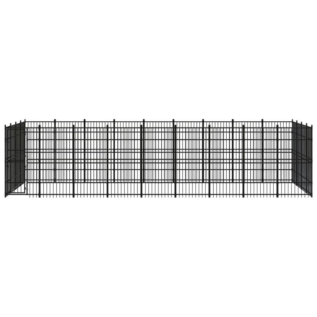 Outdoor Dog Kennel Steel 33.18 m²