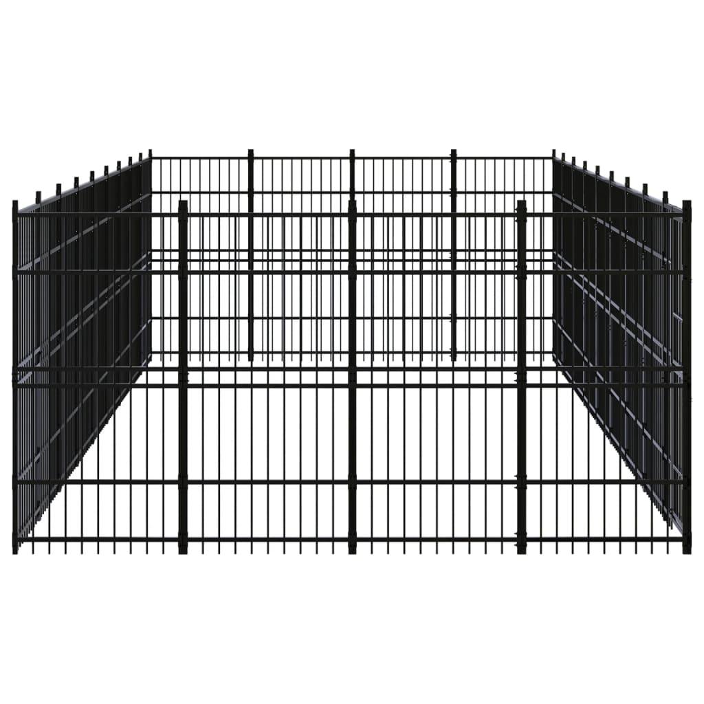 Outdoor Dog Kennel Steel 33.18 m²