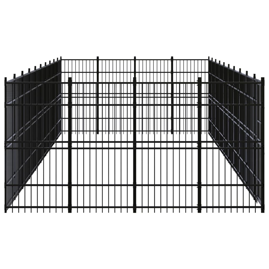 Outdoor Dog Kennel Steel 36.86 m²