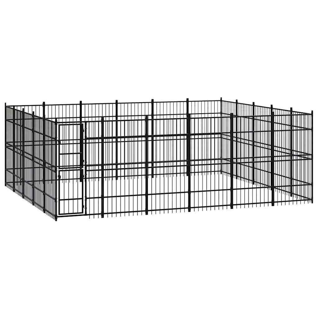 Outdoor Dog Kennel Steel 27,65 m²