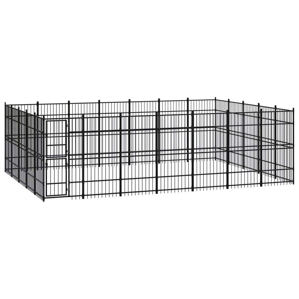 Outdoor Dog Kennel Steel 32.26 m²