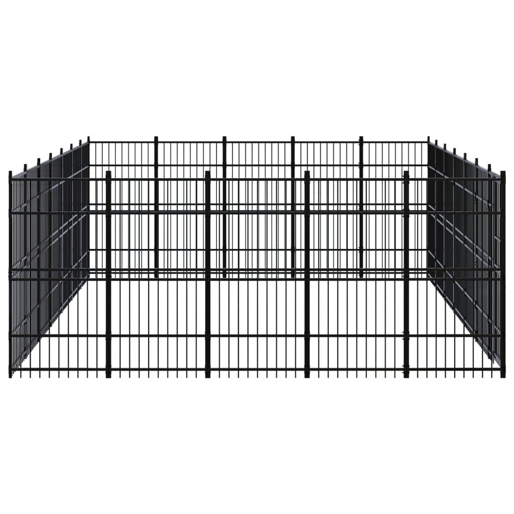 Outdoor Dog Kennel Steel 32.26 m²