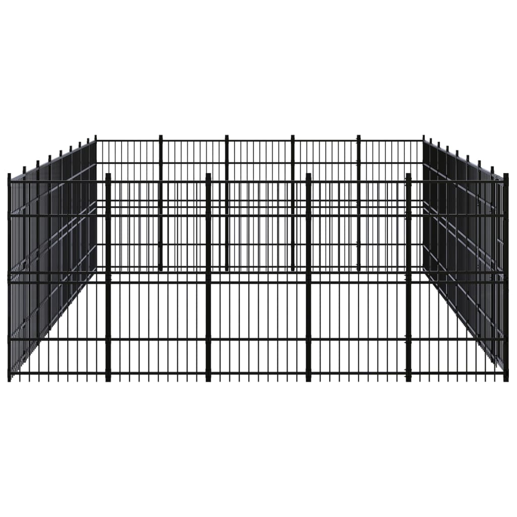 Outdoor Dog Kennel Steel 36.86 m²