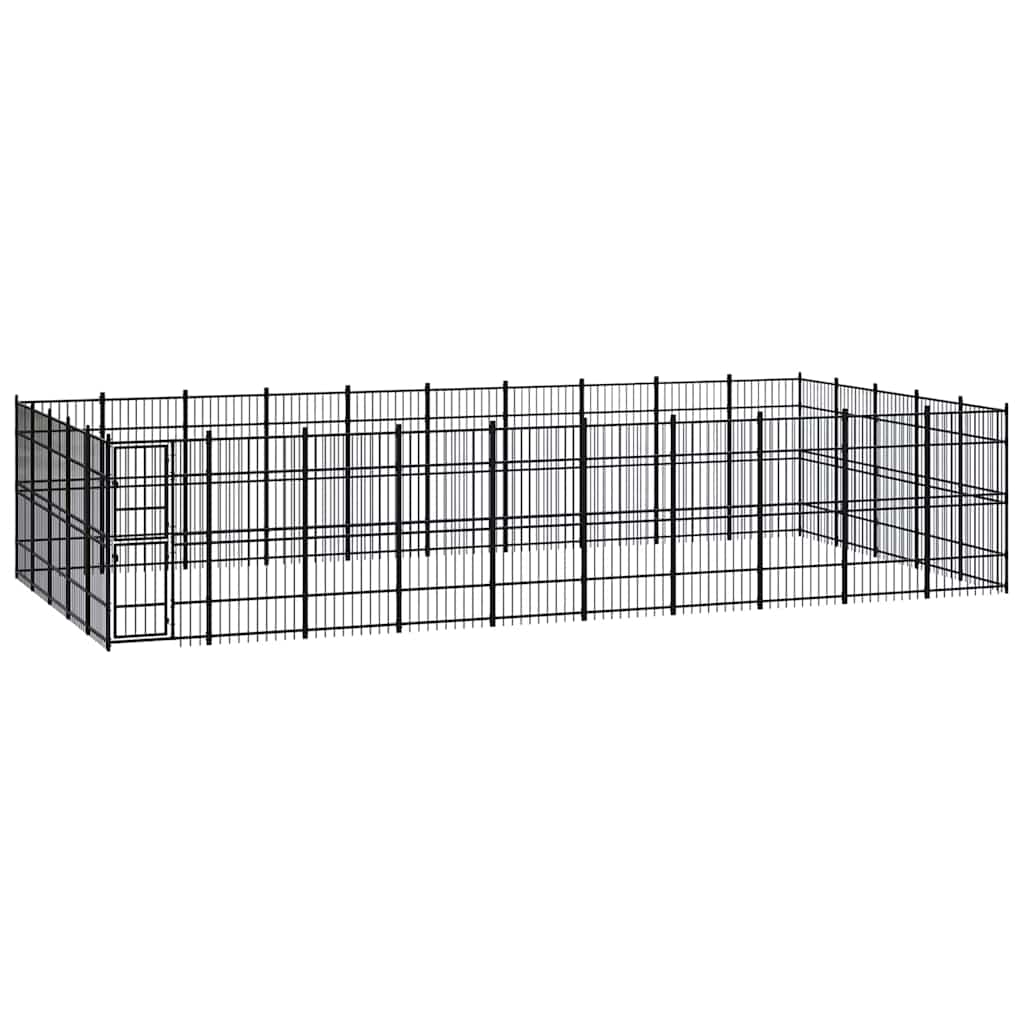 Outdoor Dog Kennel Steel 46,08 m²