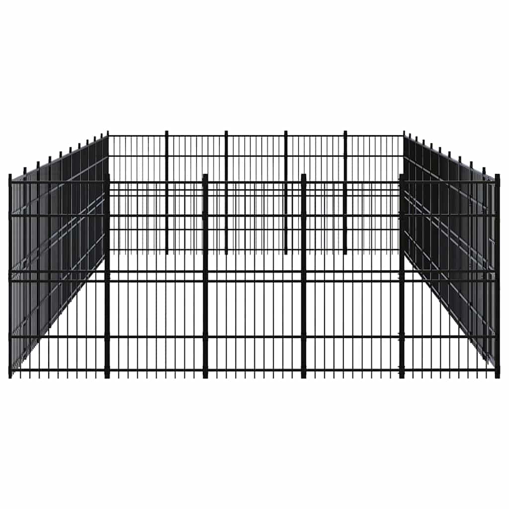 Outdoor Dog Kennel Steel 46,08 m²