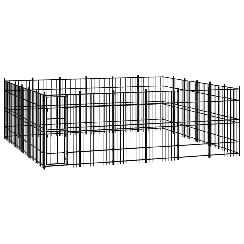 Outdoor Dog Kennel Steel 33,18 m²