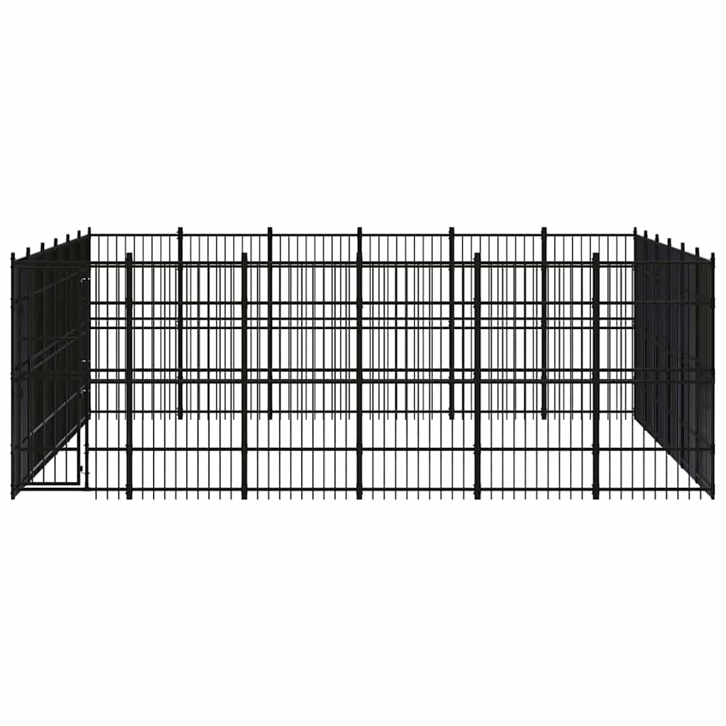 Outdoor Dog Kennel Steel 33,18 m²