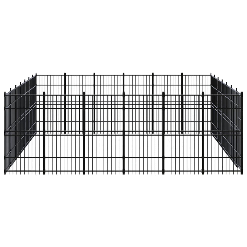 Outdoor Dog Kennel Steel 38.71 m²