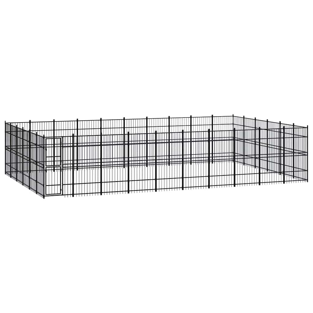 Outdoor Dog Kennel Steel 55,3 m²