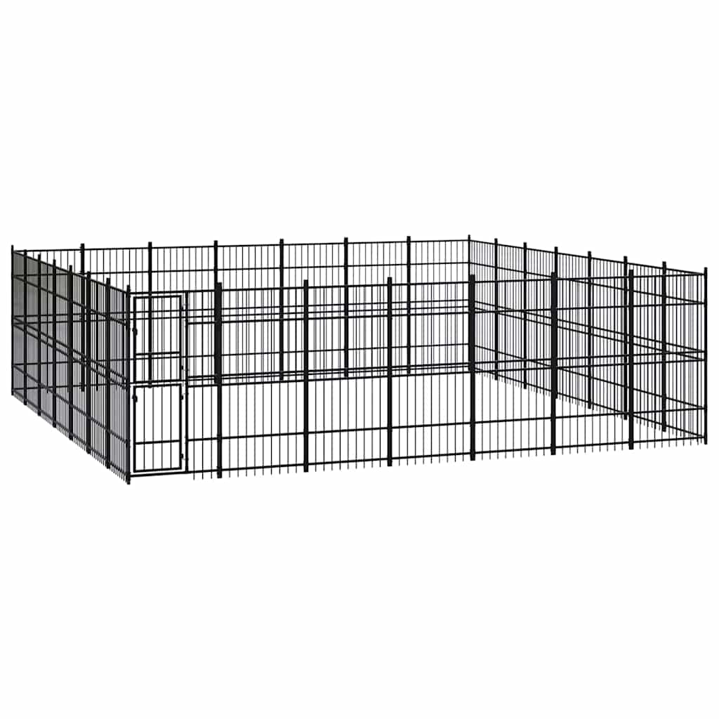 Outdoor Dog Kennel Steel 45,16 m²