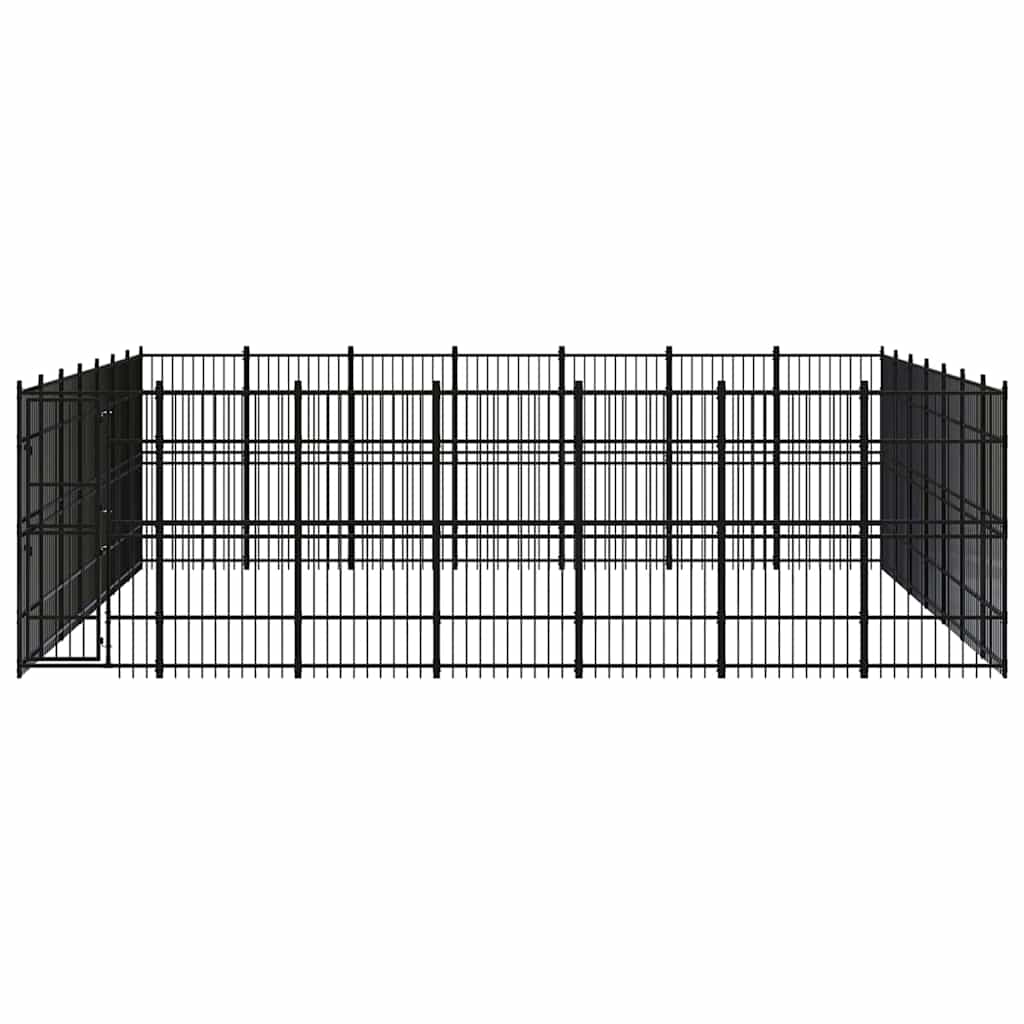 Outdoor Dog Kennel Steel 45,16 m²