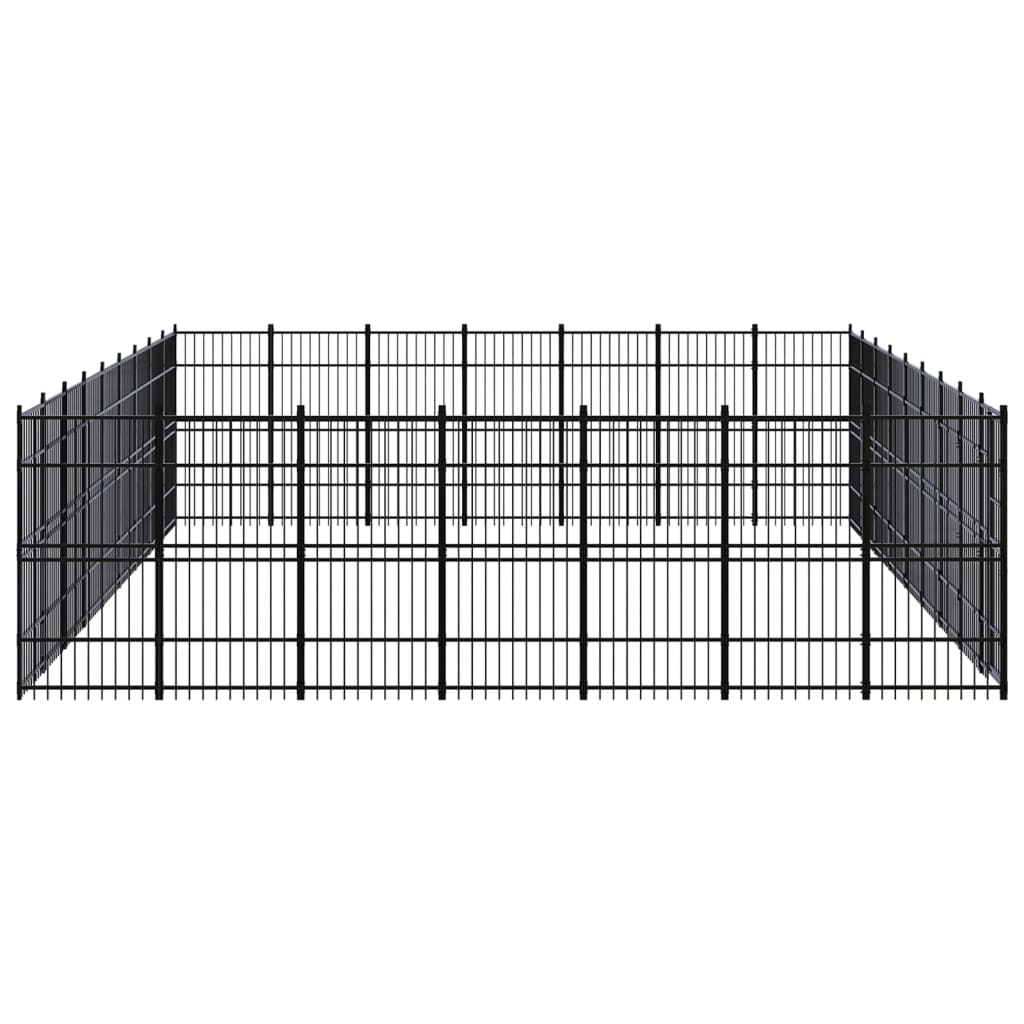 Outdoor Dog Kennel Steel 58.06 m²