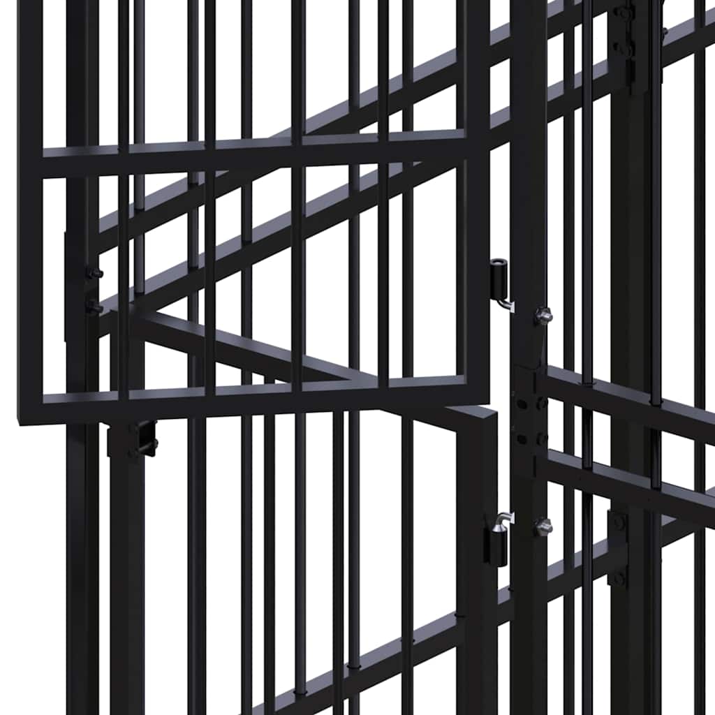 Outdoor Dog Kennel Steel 58,06 m²