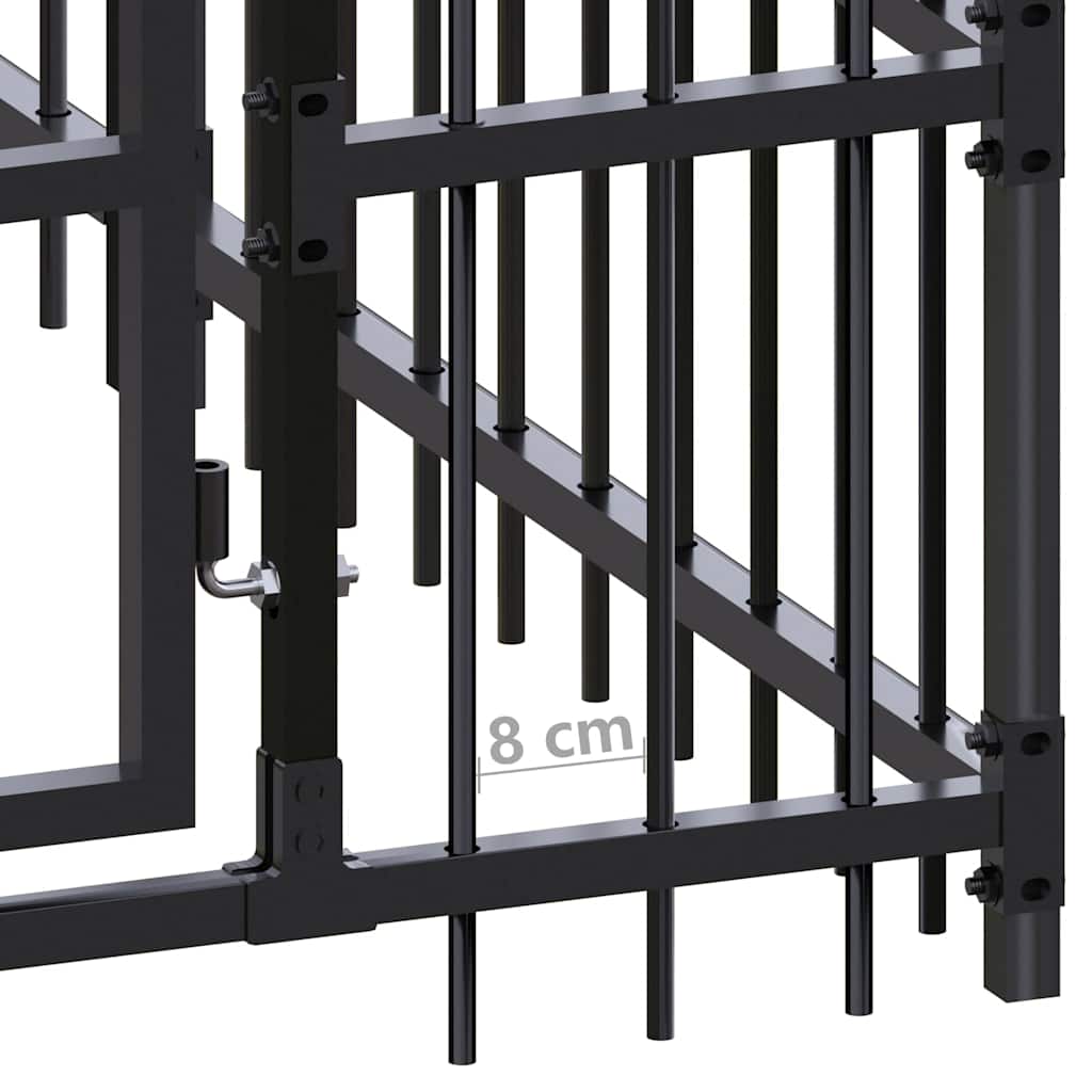 Outdoor Dog Kennel Steel 58,06 m²