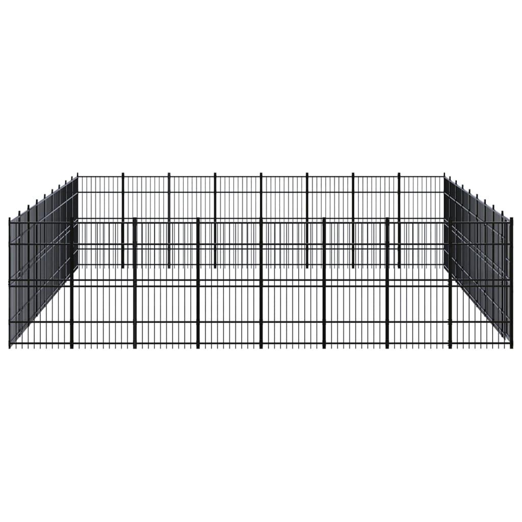 Outdoor Dog Kennel Steel 66.36 m²