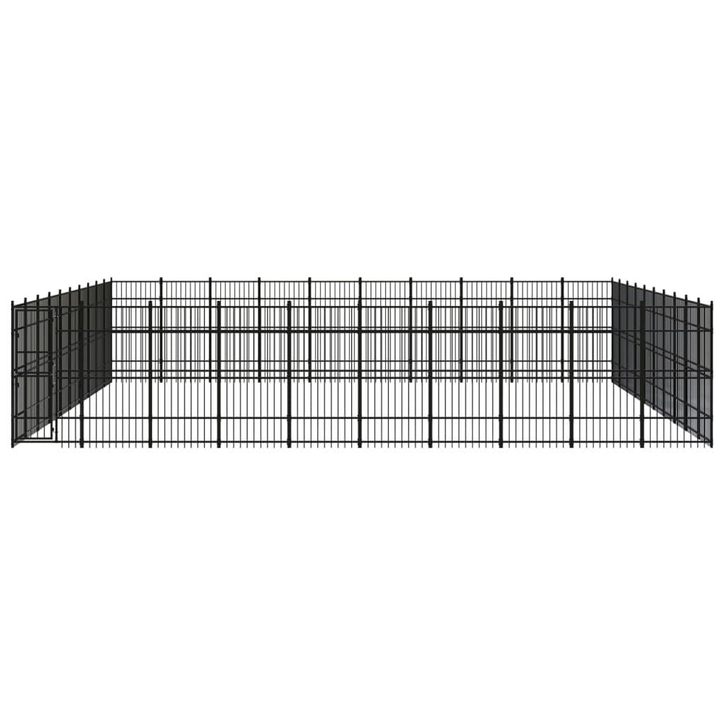 Outdoor Dog Kennel Steel 92.16 m²