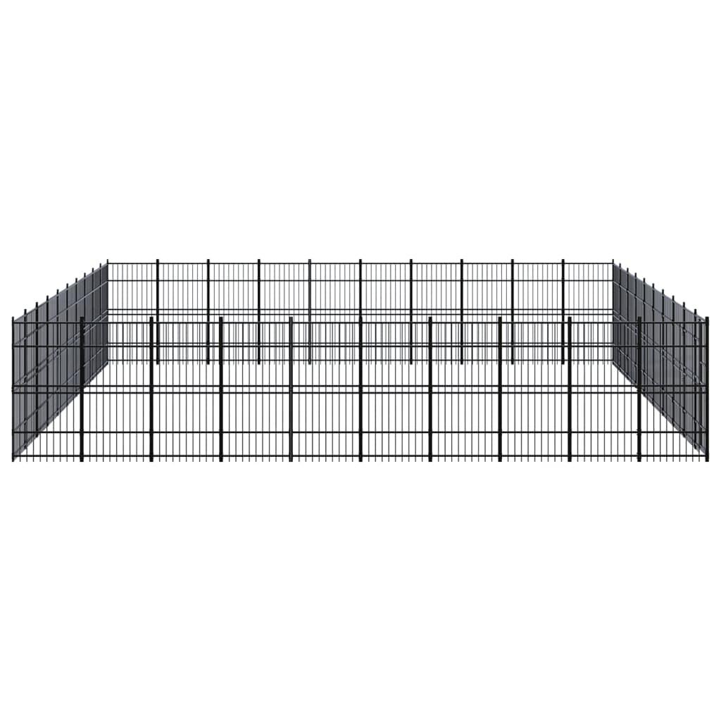 Outdoor Dog Kennel Steel 92.16 m²