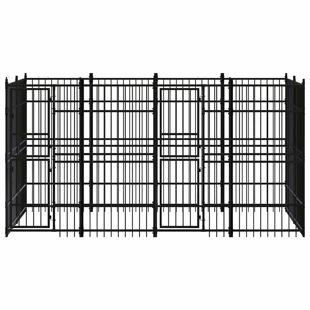 Outdoor Dog Kennel Steel 7,37 m²