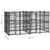 Outdoor Dog Kennel Steel 7.37 m²