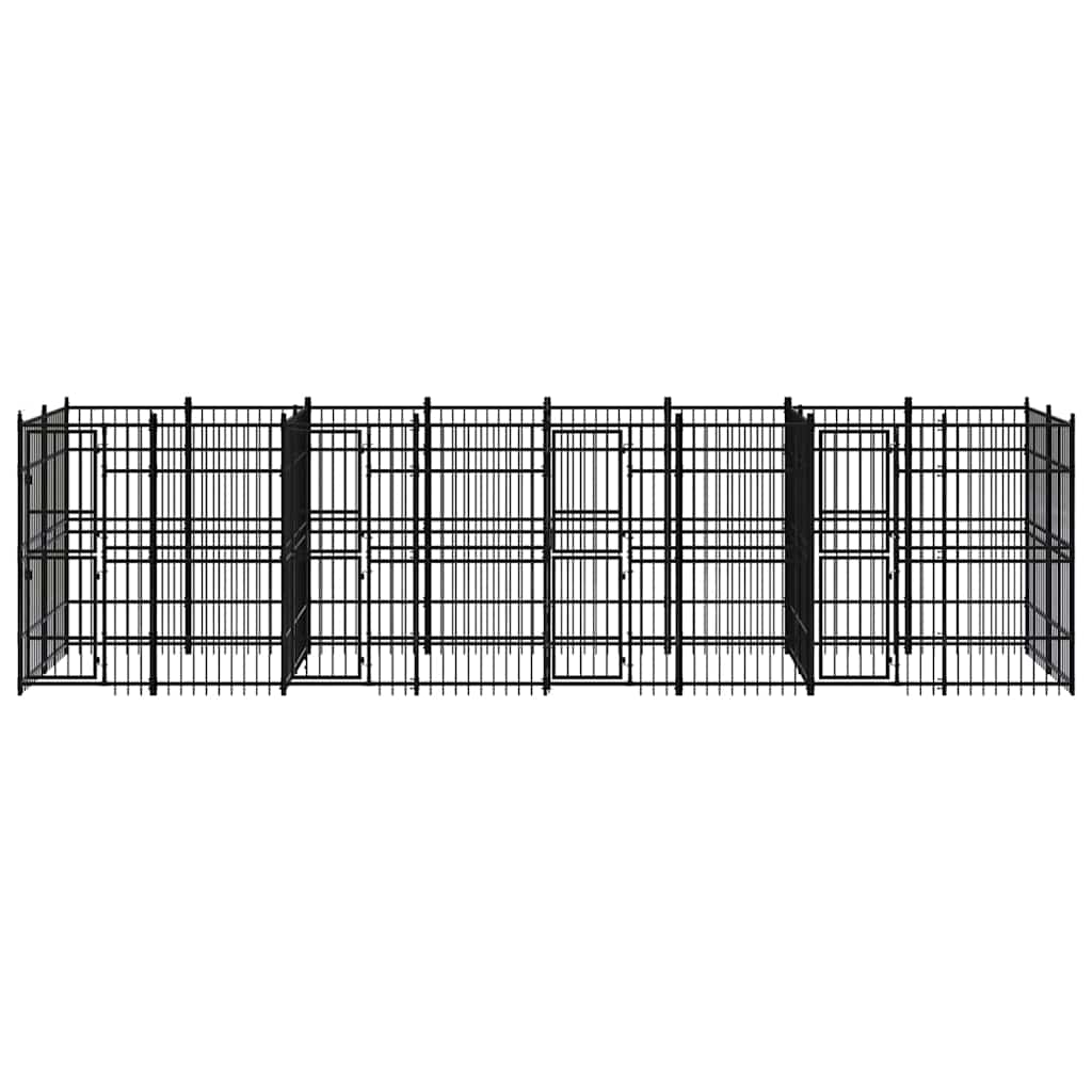 Outdoor Dog Kennel Steel 14,75 m²