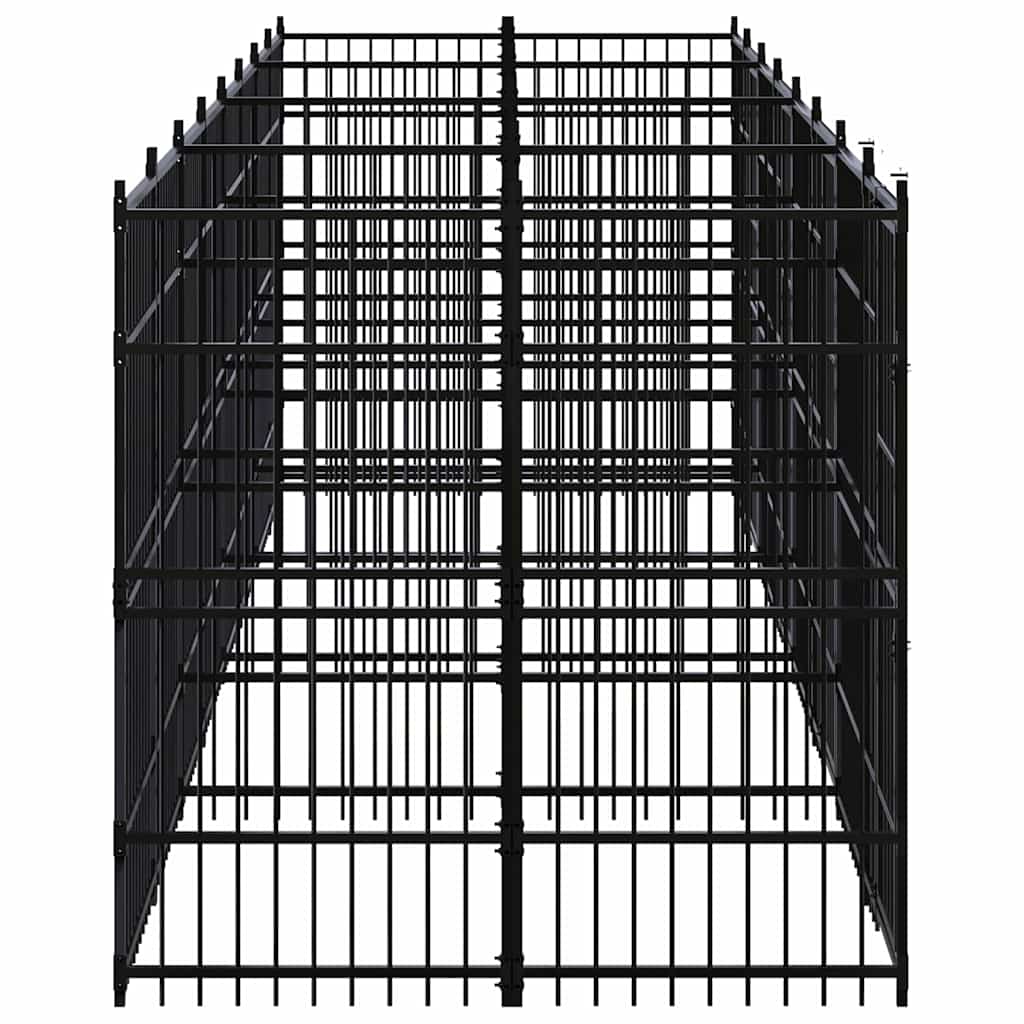Outdoor Dog Kennel Steel 14,75 m²