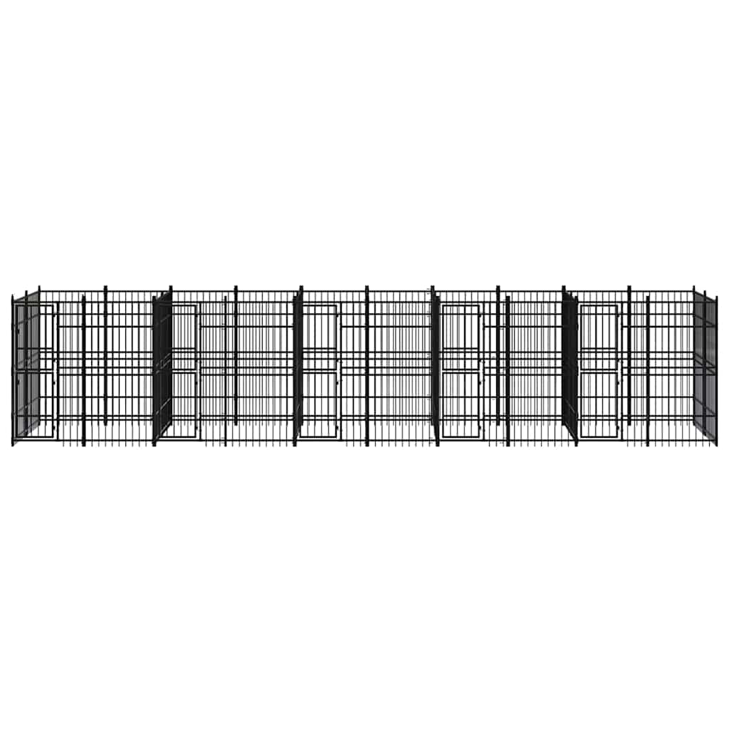 Outdoor Dog Kennel Steel 18,43 m²