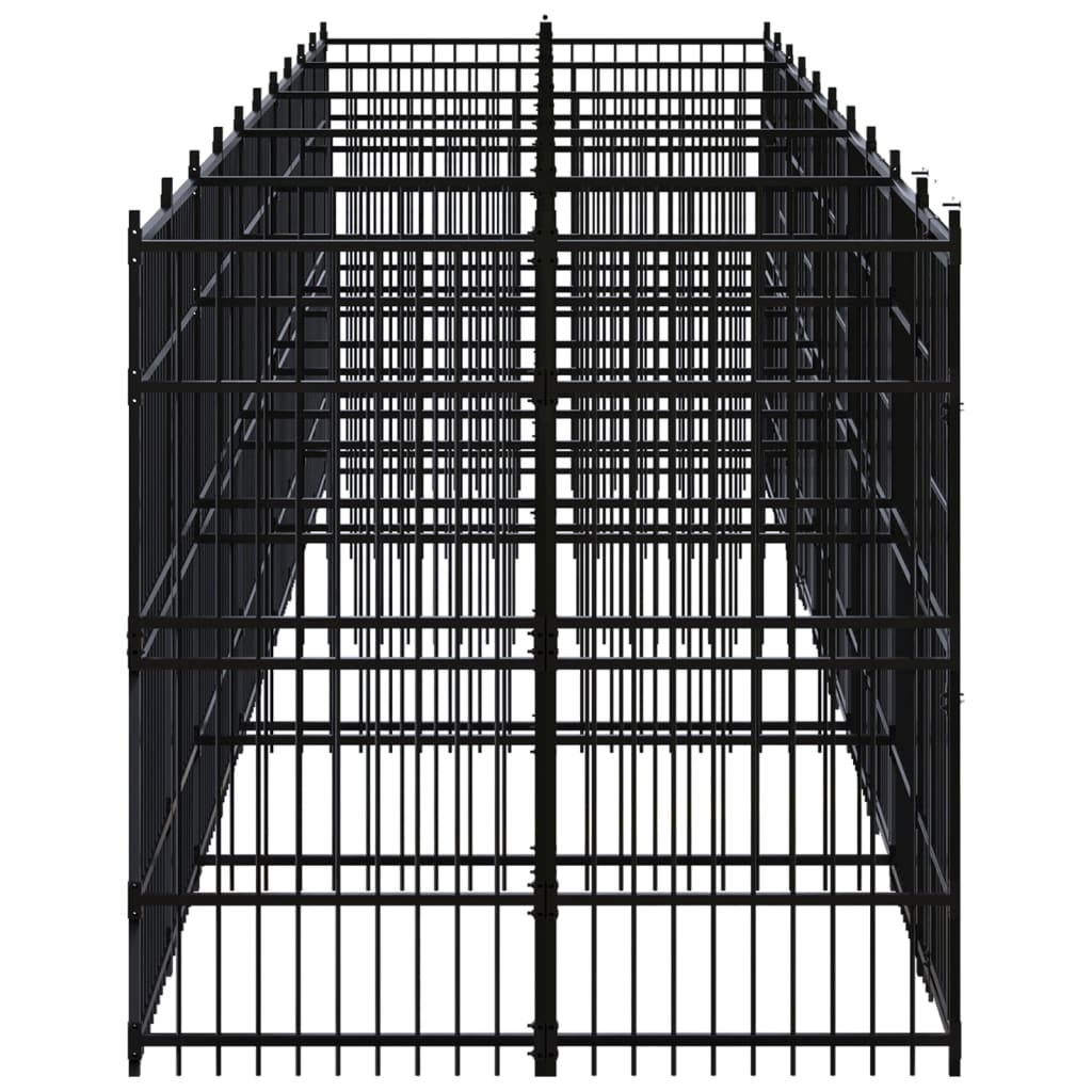 Outdoor Dog Kennel Steel 18.43 m²