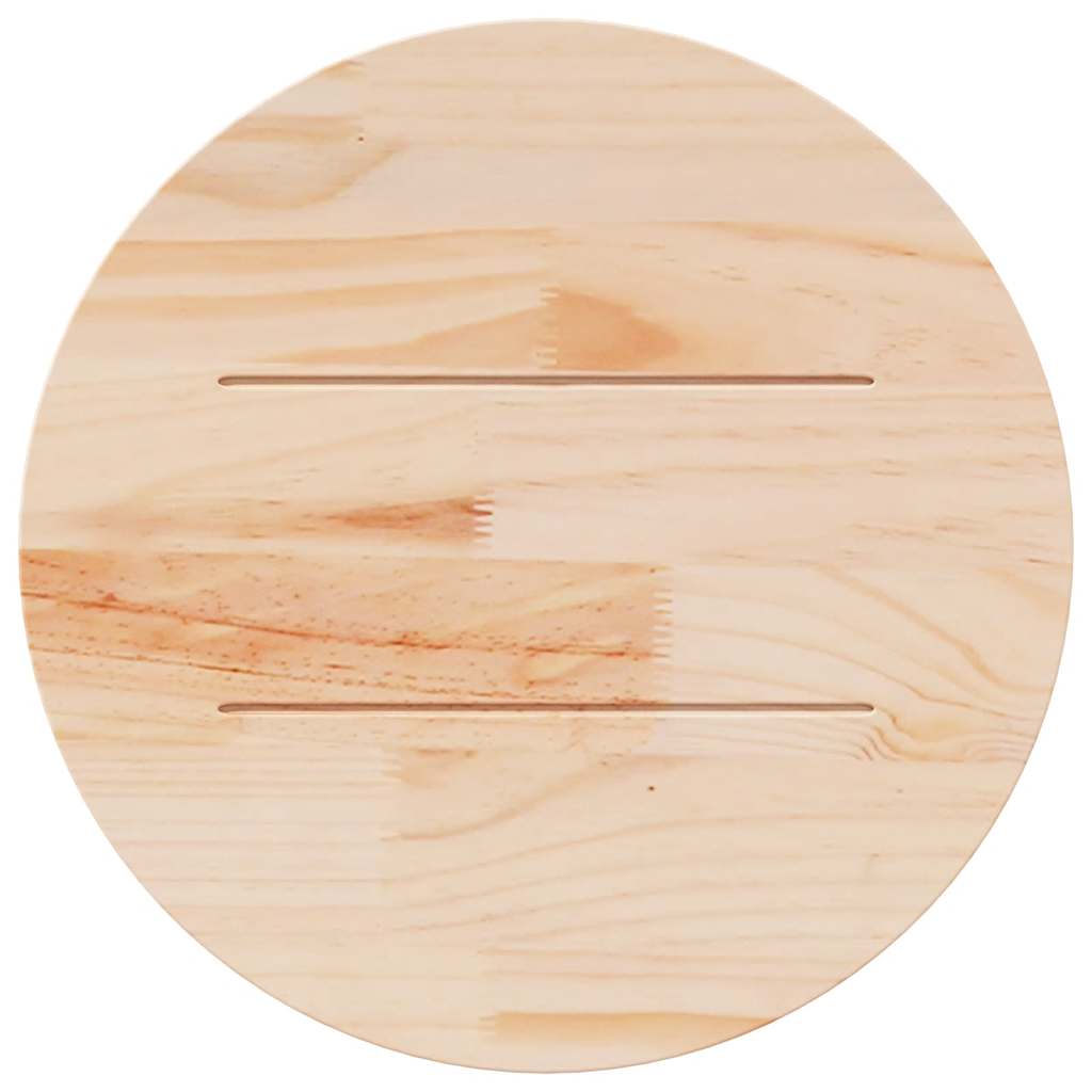 Table Top Ø70x2.5 cm Solid Wood Pine