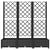 Garden Planter with Trellis Black 120x40x121.5 cm PP