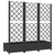 Garden Planter with Trellis Black 120x40x121.5 cm PP