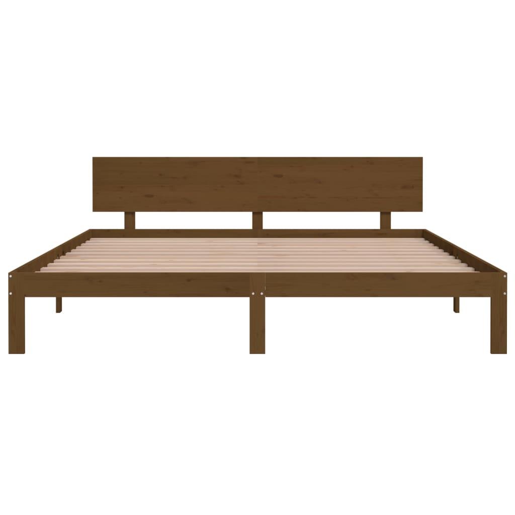 Bed Frame without Mattress Honey Brown 183x203 cm King