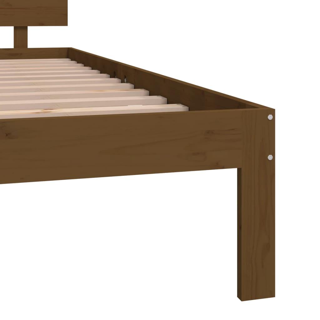 Bed Frame without Mattress Honey Brown 183x203 cm King