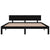 Bed Frame without Mattress Black 183x203 cm King