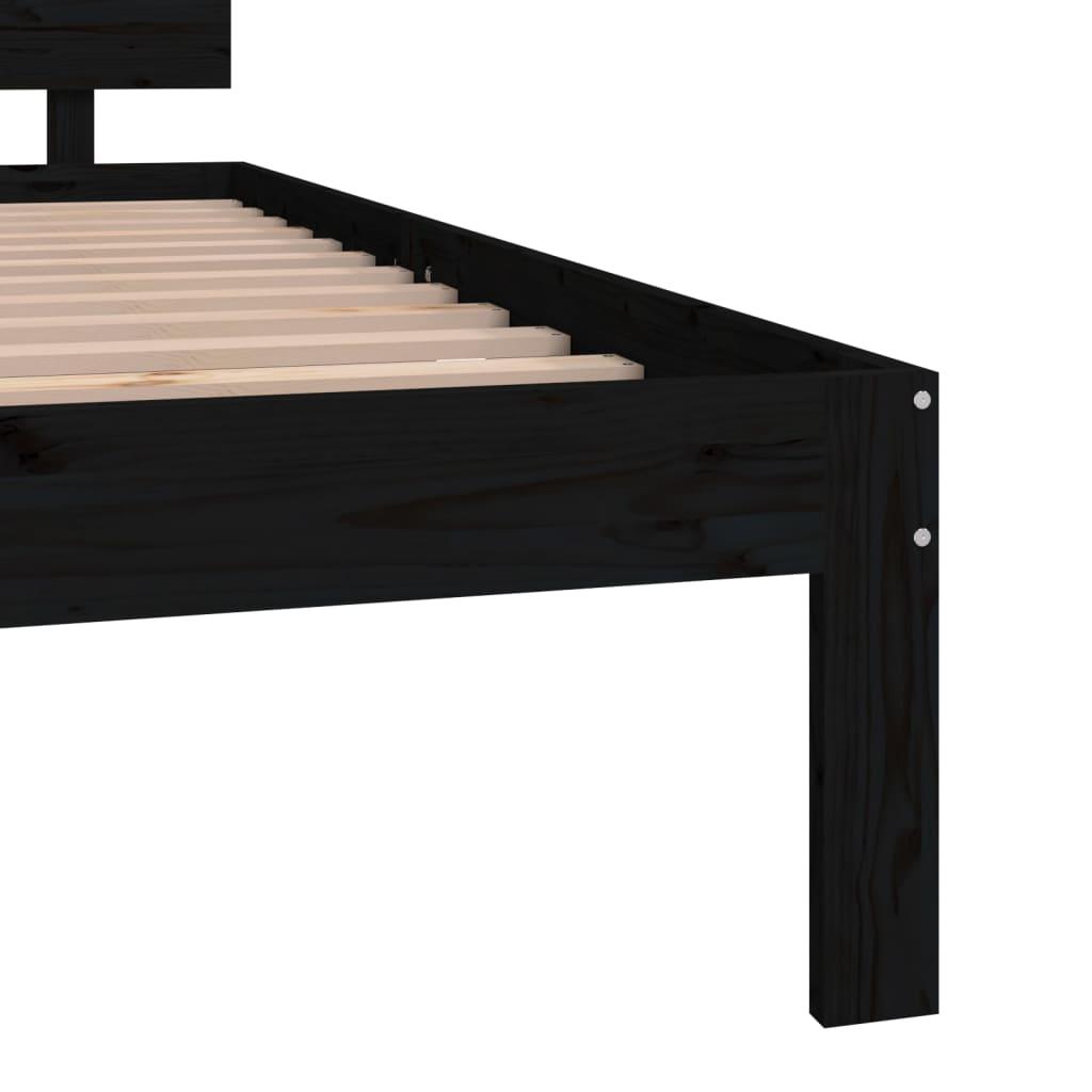 Bed Frame without Mattress Black 183x203 cm King