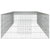 3-Panel Rabbit Cage 325x109x54 cm Galvanised Iron