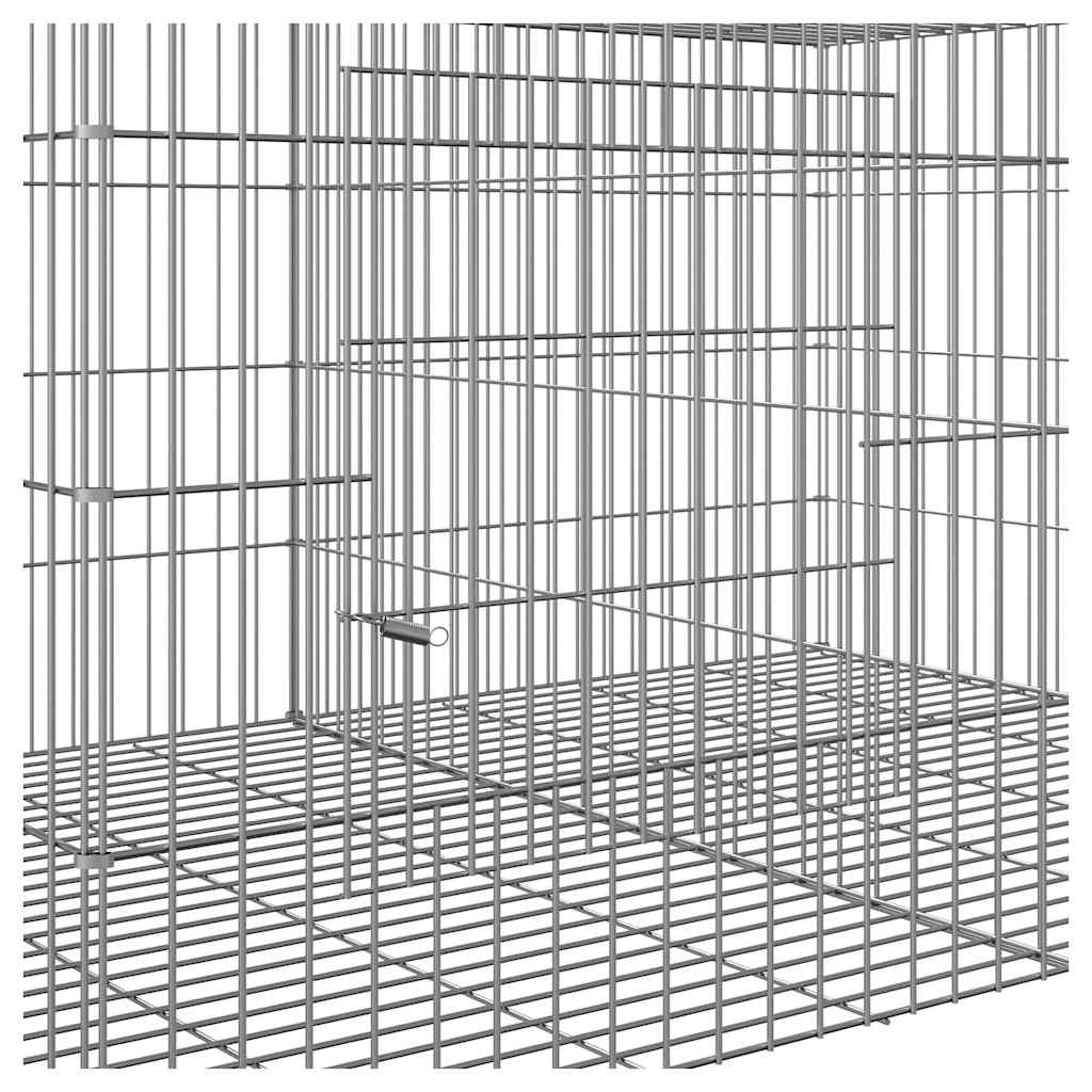 2-Panel Rabbit Cage 110x79x54 cm Galvanised Iron