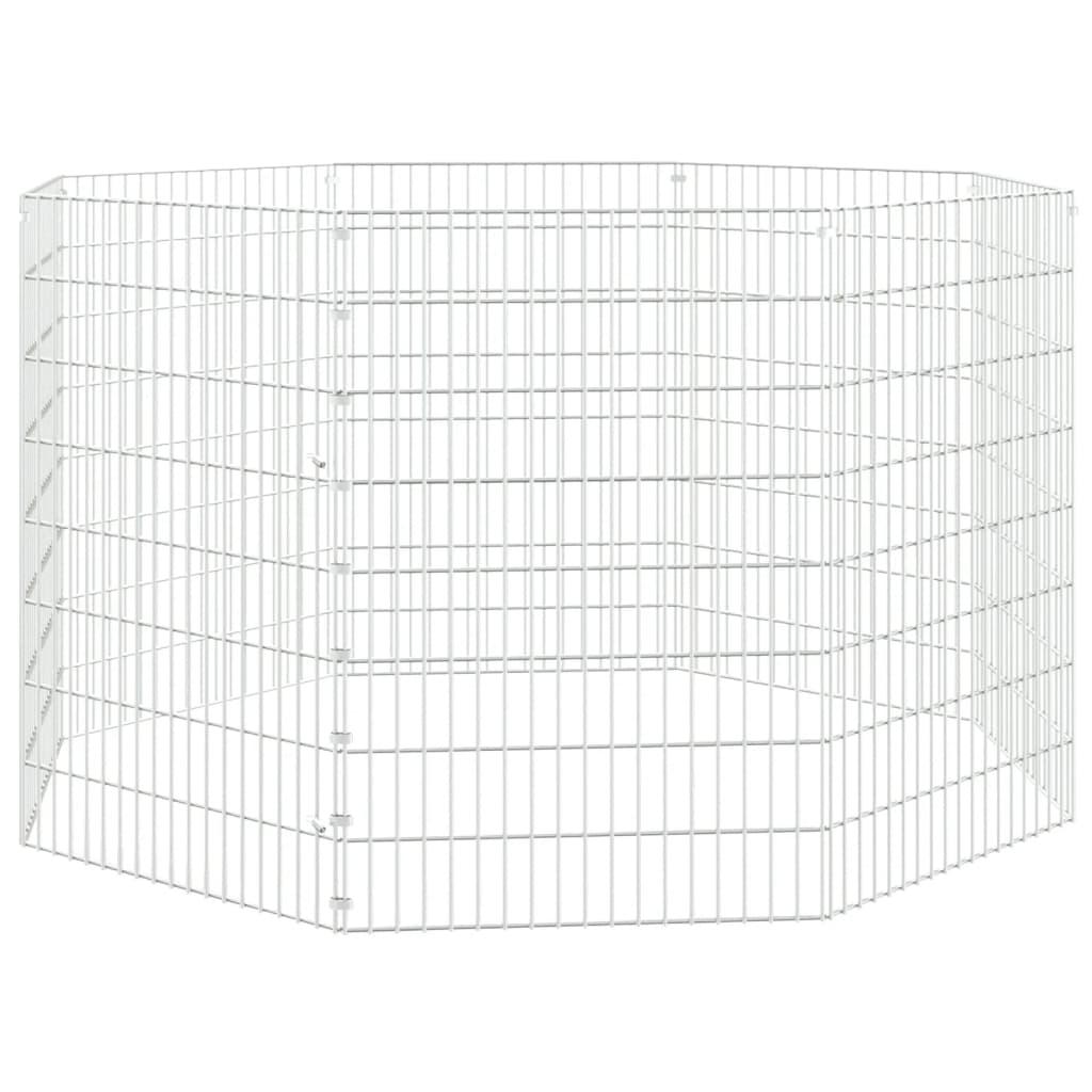 Free Range Animal Enclosure 8-Panel 54x80 cm Galvanised Iron