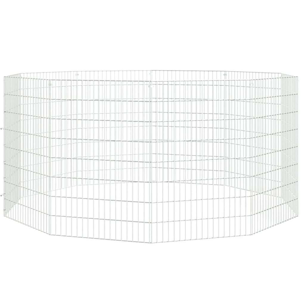 Free Range Animal Enclosure 10-Panel 54x80 cm Galvanised Iron