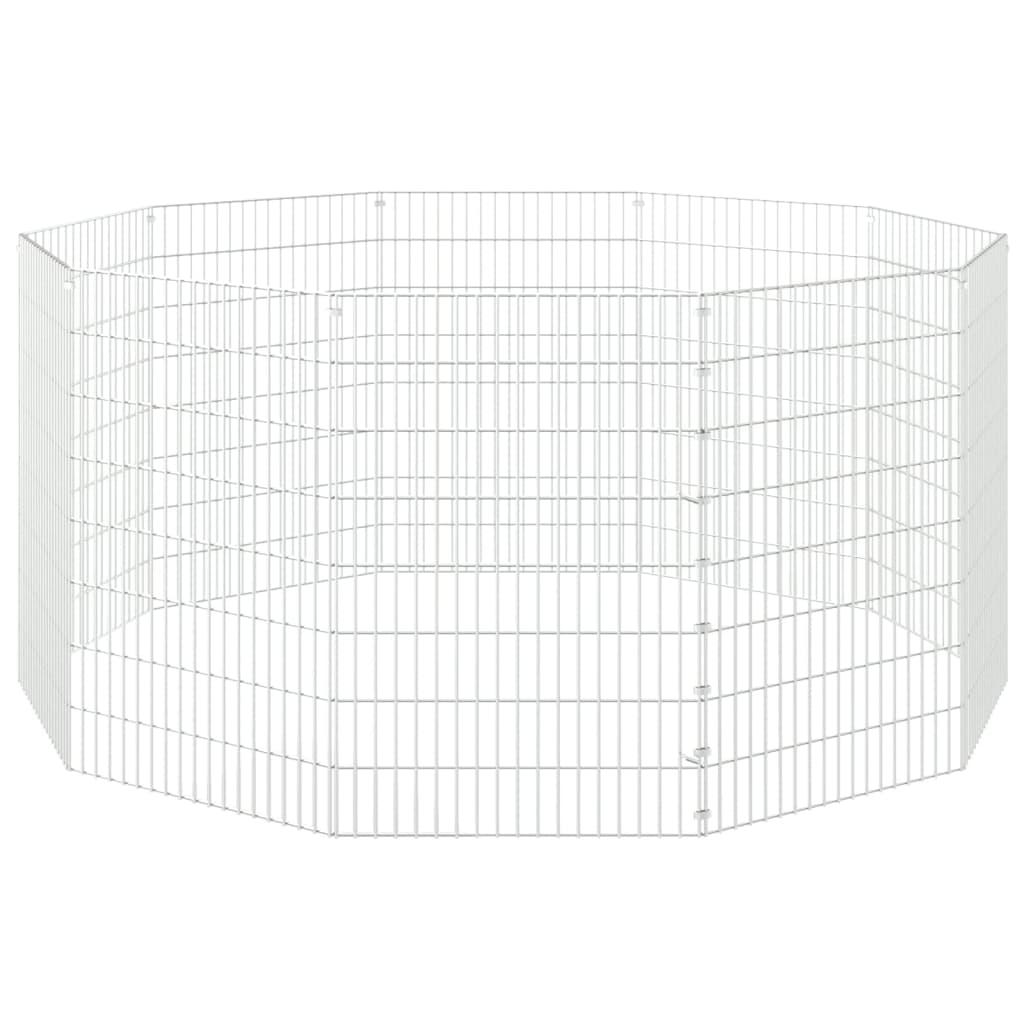 Free Range Animal Enclosure 10-Panel 54x80 cm Galvanised Iron